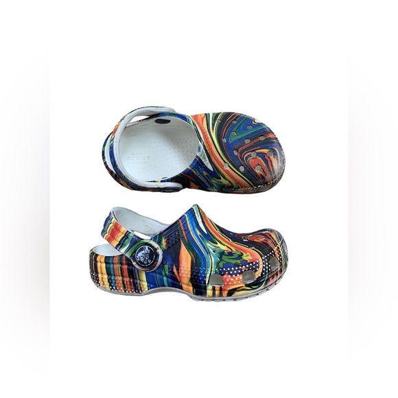 CROCS Other - Crocs Toddler Size 7 / C7 Out of this World II Multicolor Tie Dye Clogs Sandals